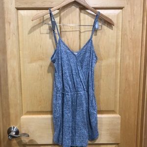 BOGO Mossimo Blue Heathered Tank Too Romper pockets S
